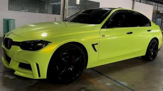 Dán-Đổi-Màu-Xe-Ô-Tô-BMW-520I-Vàng-Huỳnh-Quang-3