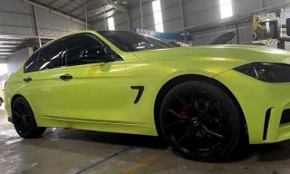 Dán-Đổi-Màu-Xe-Ô-Tô-BMW-520I-Vàng-Huỳnh-Quang