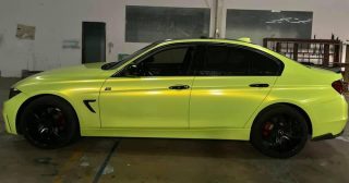 Dán-Đổi-Màu-Xe-Ô-Tô-BMW-520I-Vàng-Huỳnh-Quang-4