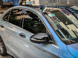 Dán Đổi Màu Xe Mercedes C300 Bạc