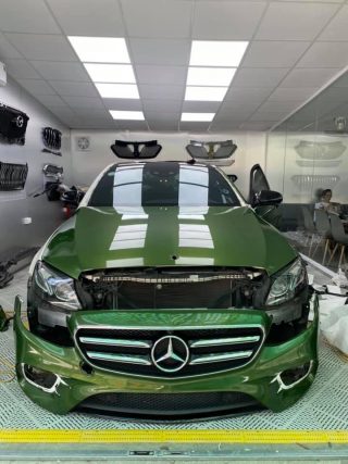 Dán Đổi Màu Xe Mercedes Xanh Diep Lục