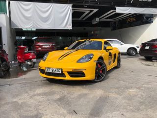 Dán Đổi Màu Xe Porsche 718 Cayman S Vàng