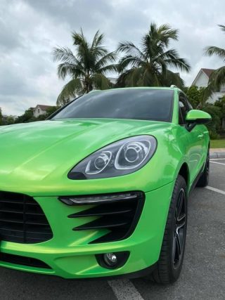 Dán Đổi Màu Xe Porsche Macan Xanh Ánh Vàng