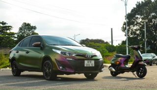 Dán Đổi Màu Xe Toyota Vios Xanh Lá