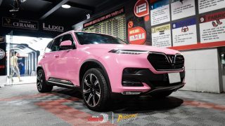 Dán Đổi Màu Xe Vinfast Lux SA Hồng 3