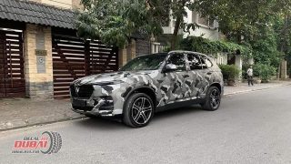 Dán Đổi Màu Xe Vinfast Lux SA Màu Xám Rằn Ri 2