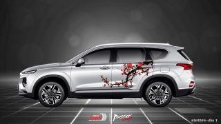 Tem Xe Hyundai Santafe Hoa Đào