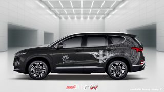 Tem Xe Hyundai Santafe Trống Đồng
