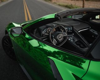 Dán Đổi Màu Xe Chevrolet Corvette C8 R Xanh Lá