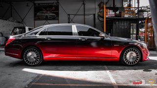 Wrap Đổi Hai Màu Đỏ Đen Xe Mercedes Benz Maybach