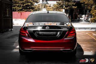 Wrap Đổi Hai Màu Đỏ Đen Xe Mercedes Benz Maybach