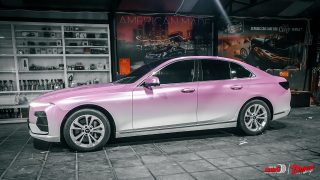 Wrap Đổi Hai Màu Trắng Hồng Xe Vinfast Lux A 2.0