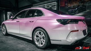 Wrap Đổi Hai Màu Trắng Hồng Xe Vinfast Lux A 2.0