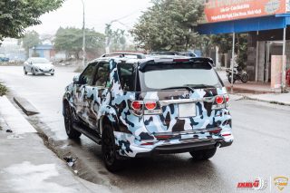 Dán Đổi Màu Xe Toyota Fortuner Style Quân Đội