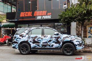 Dán Đổi Màu Xe Toyota Fortuner Style Quân Đội